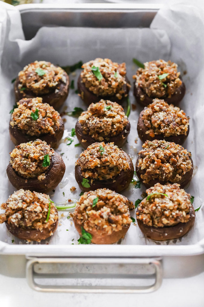 Stuffed Vegan Mushrooms