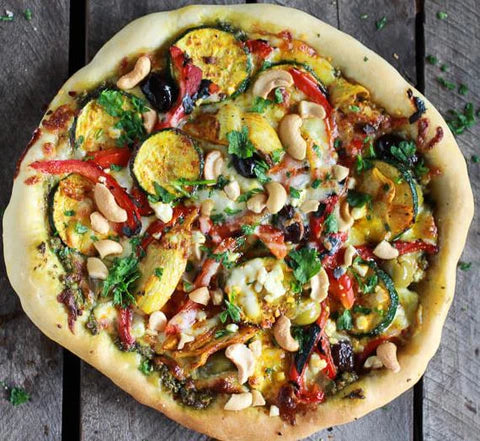 Garlic Pesto Vegan Pizza