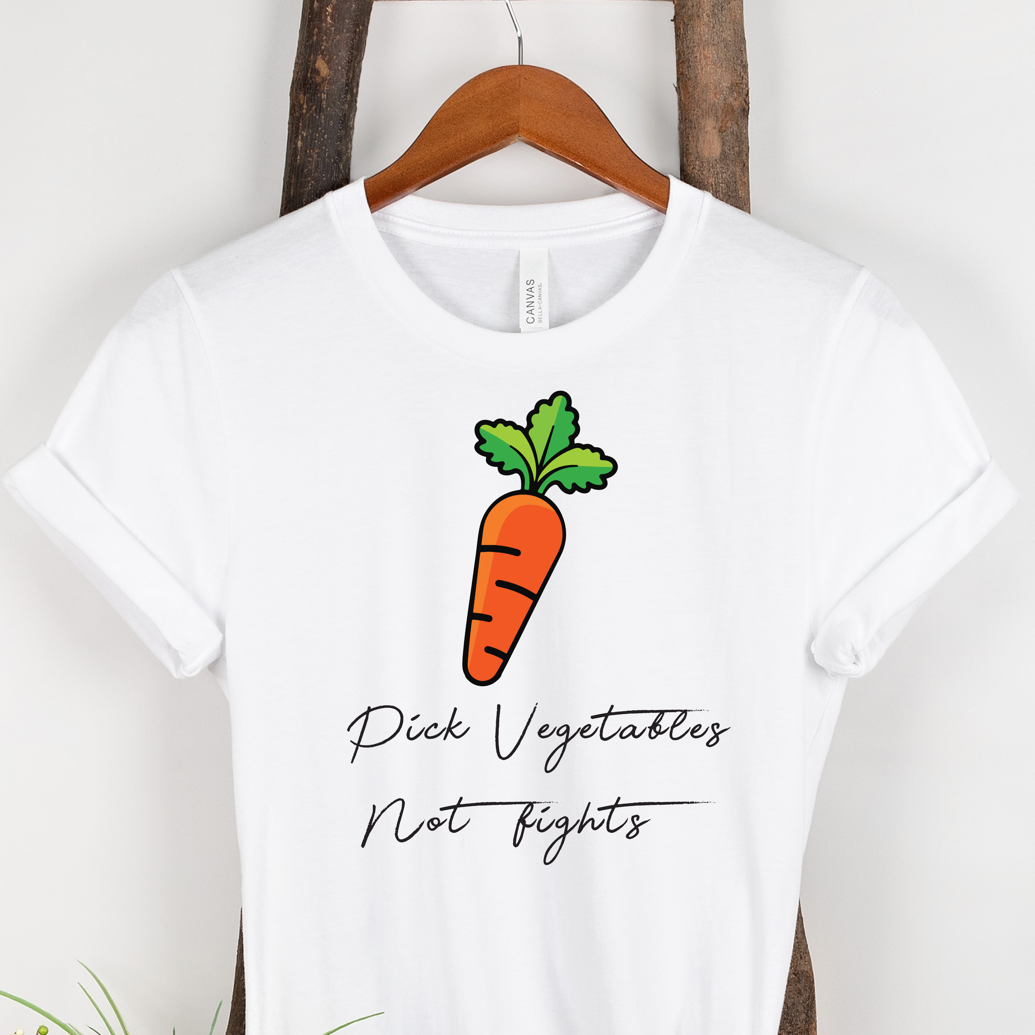 PICK VEGETABLES NOT FIGHTS Short-Sleeve T-Shirt