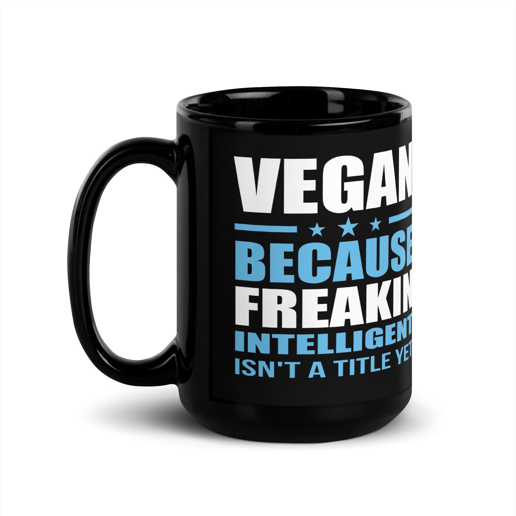 Vegan Black Glossy Mug
