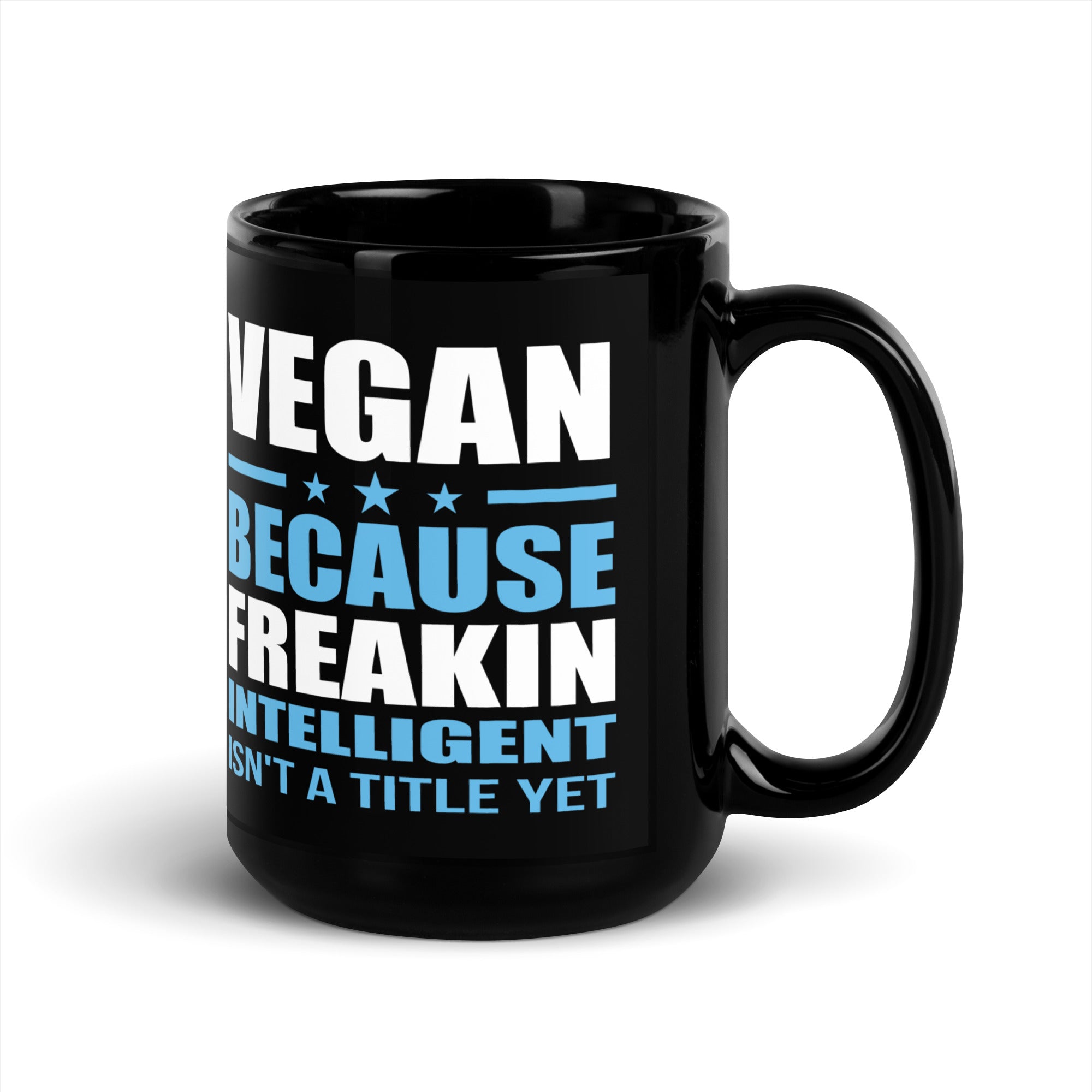Vegan Black Glossy Mug