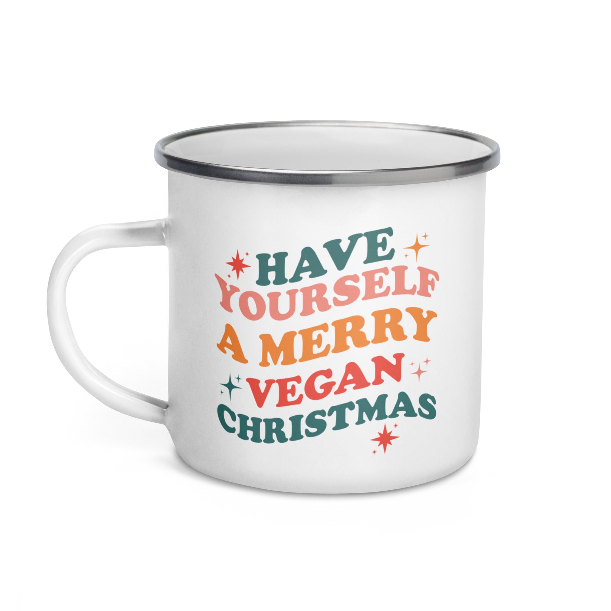 Vegan Christmas Enamel Mug
