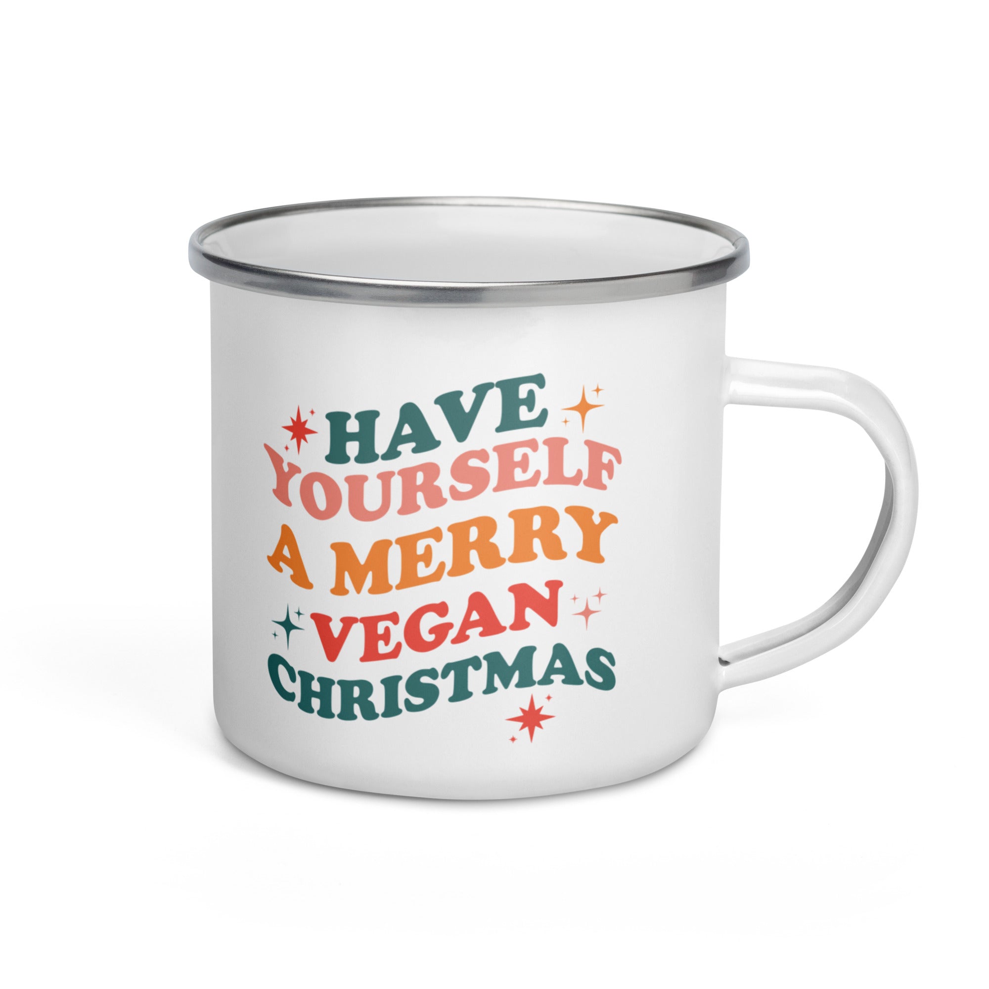 Vegan Christmas Enamel Mug