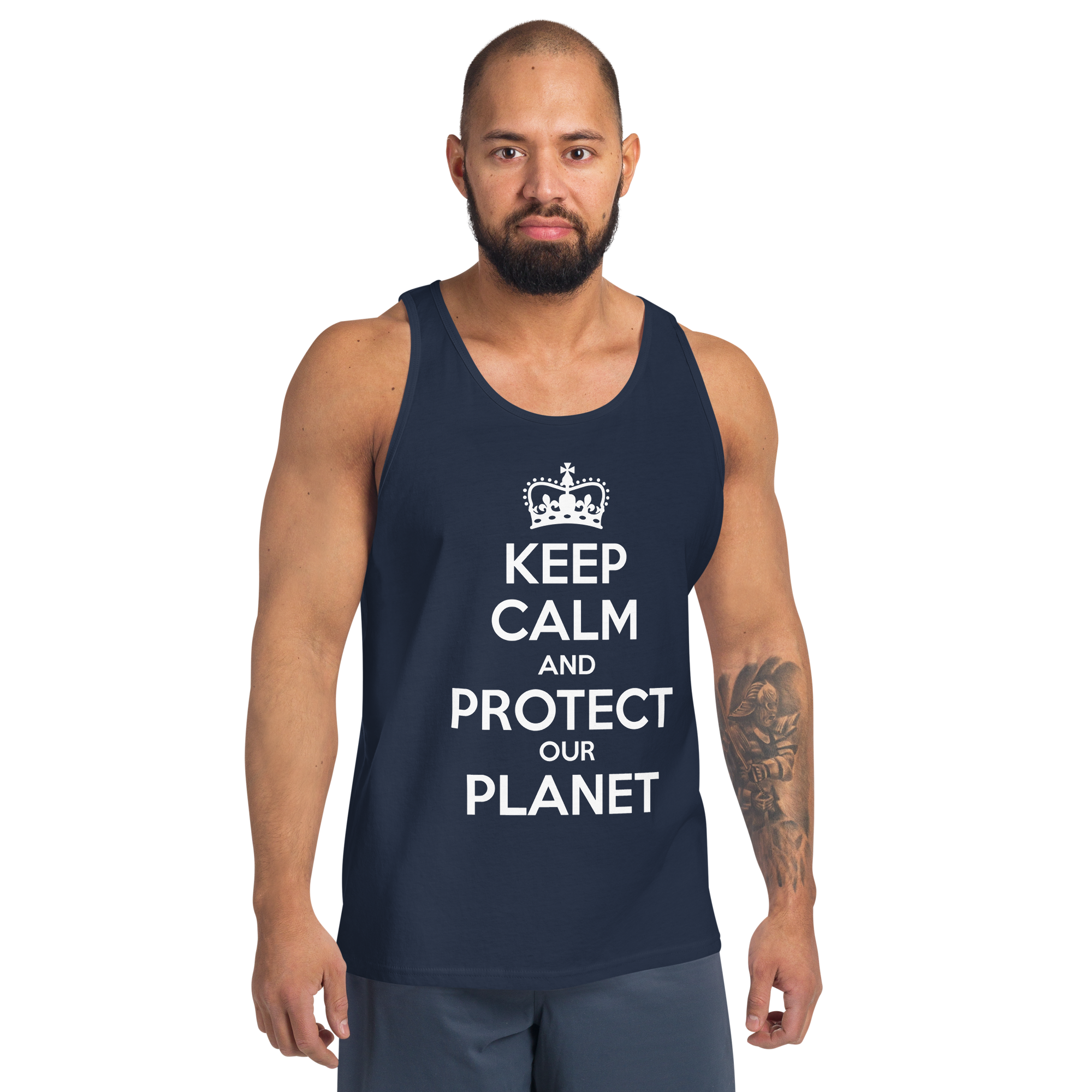 KEEP CALM PROTECT OUR PLANET Unisex Tank Top