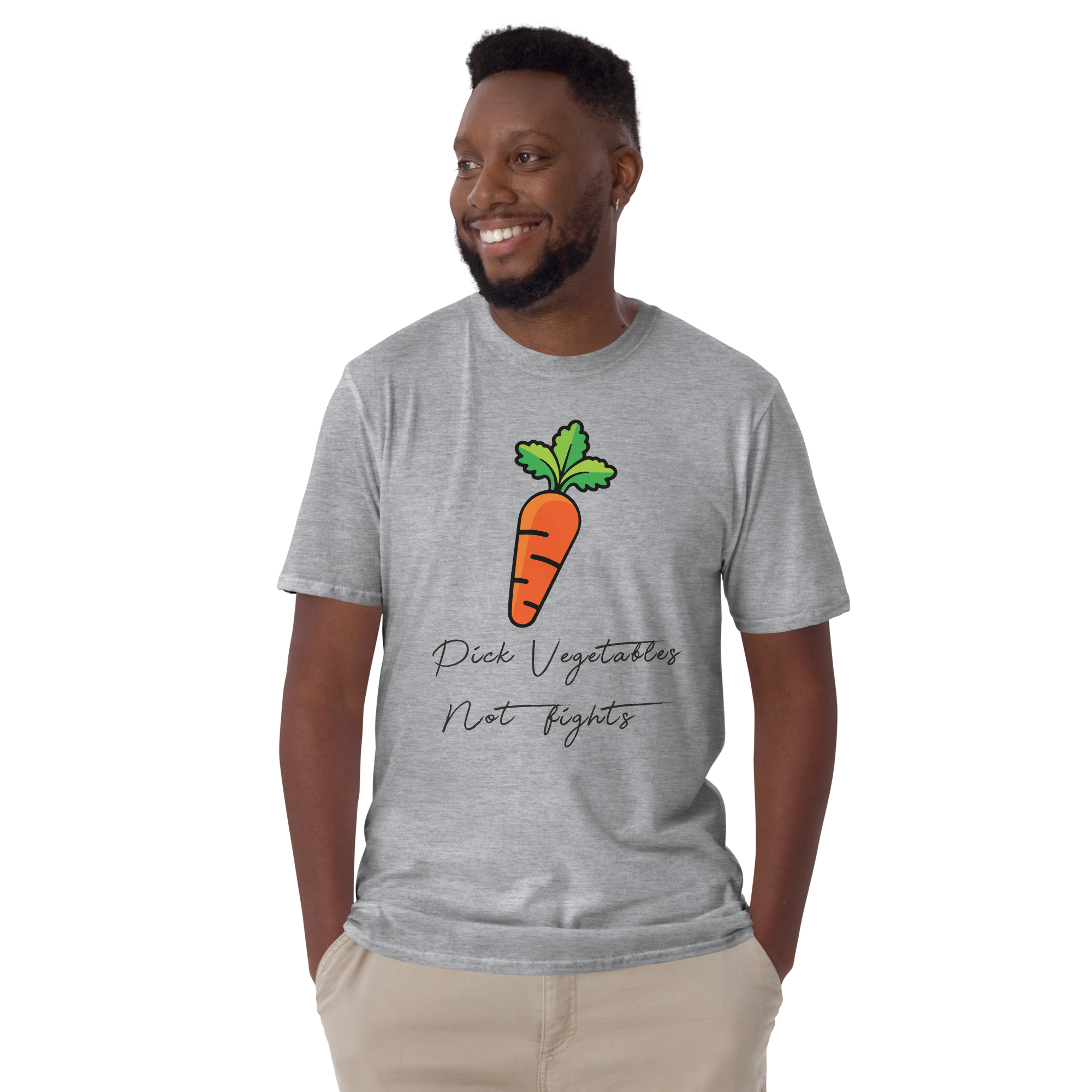 PICK VEGETABLES NOT FIGHTS Short-Sleeve T-Shirt