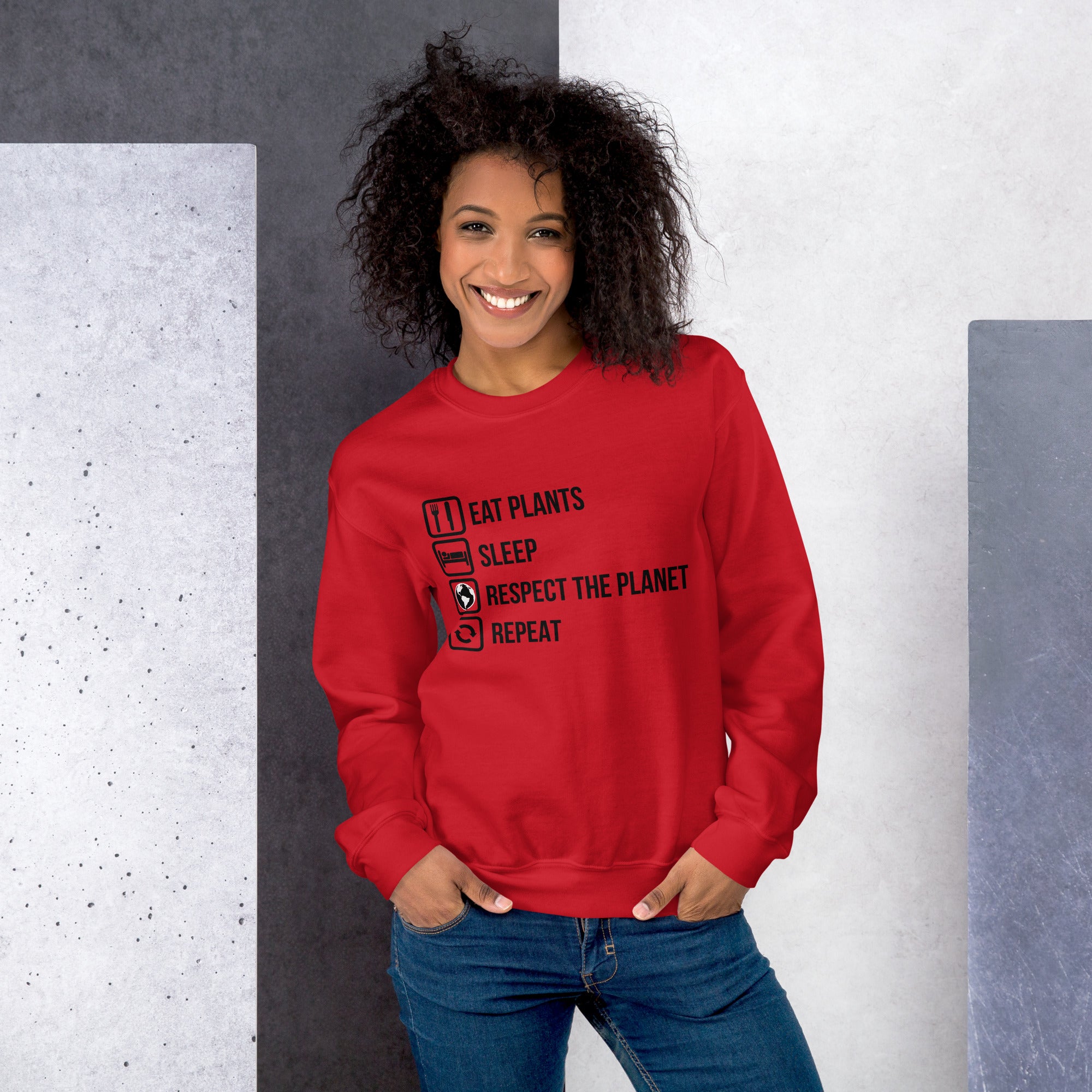 EAT PLANTS RESPECT THE PLANET Unisex Sweatshirt