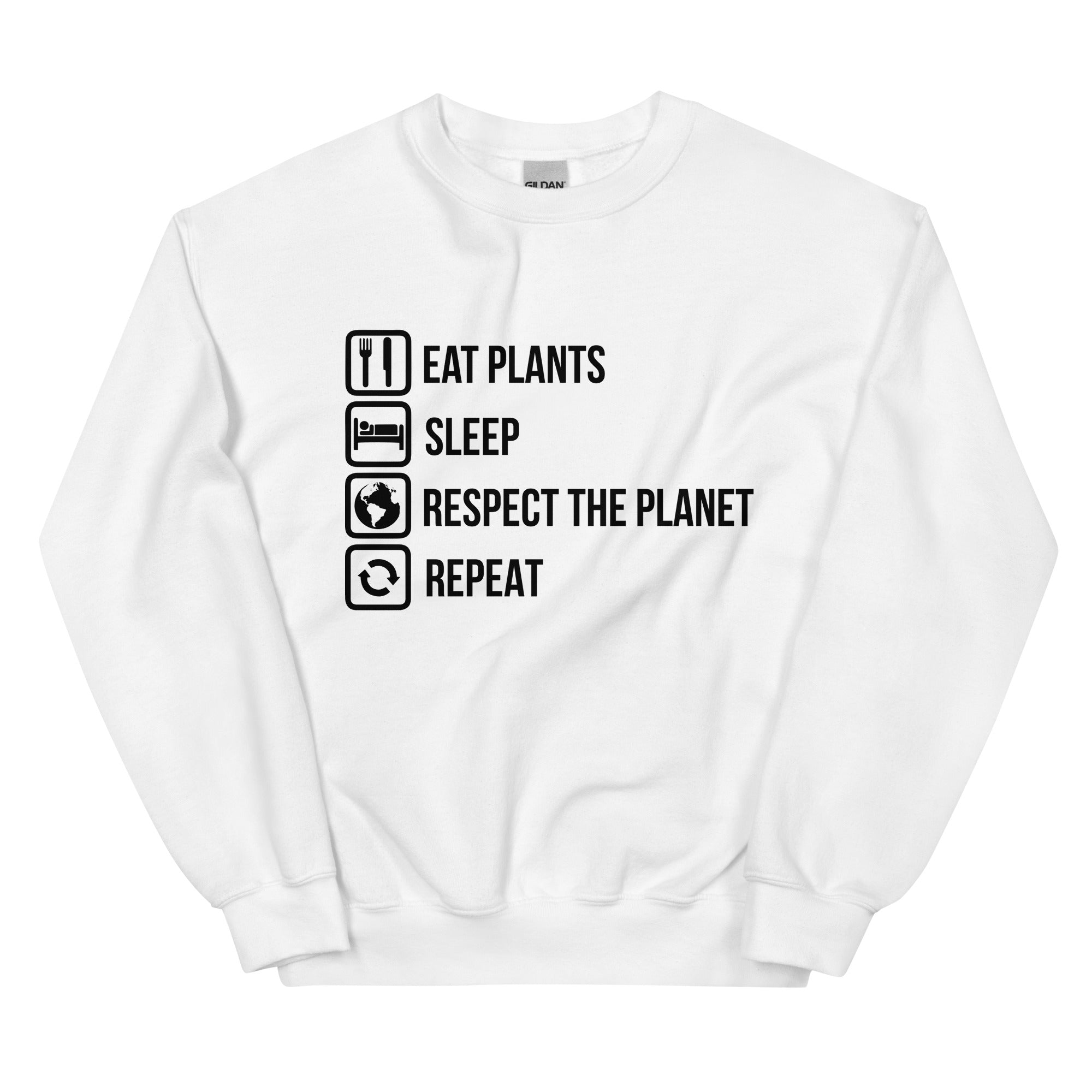 EAT PLANTS RESPECT THE PLANET Unisex Sweatshirt