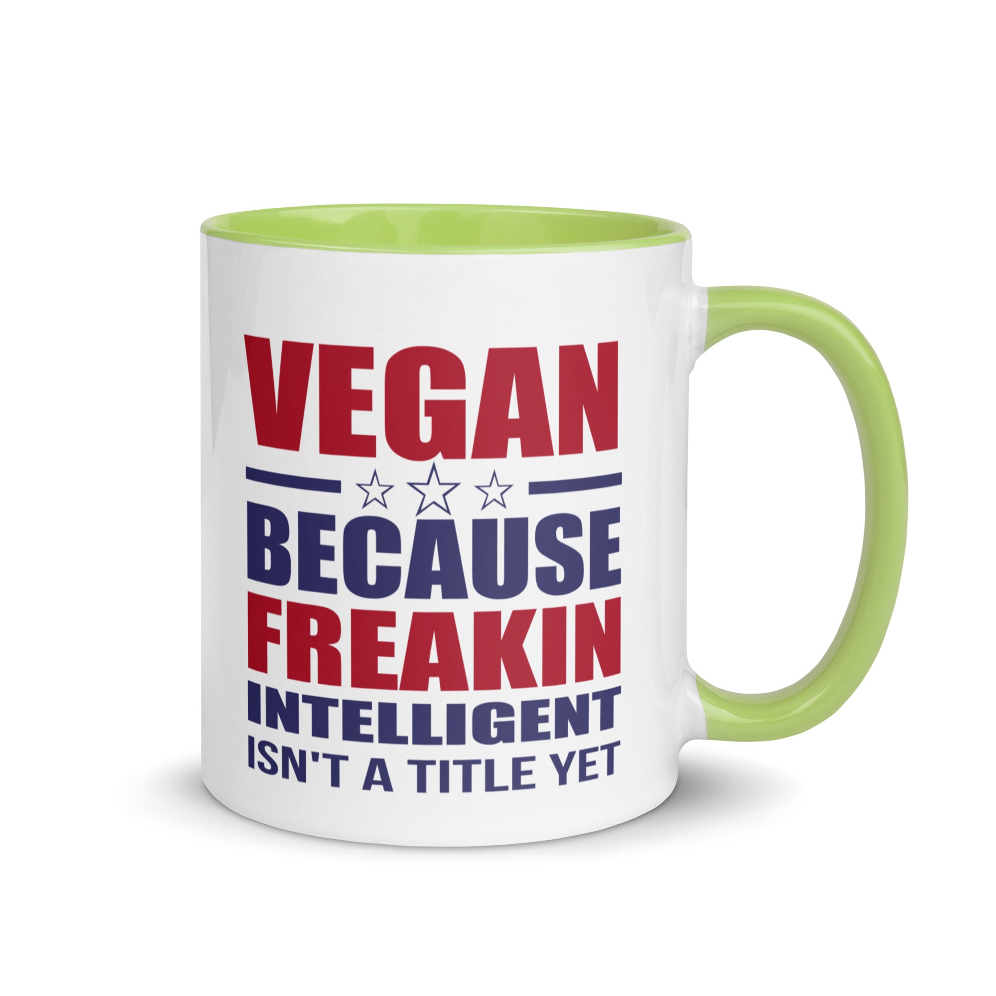 FREAKIN' INTELLIGENT VEGAN Mug with Color Inside