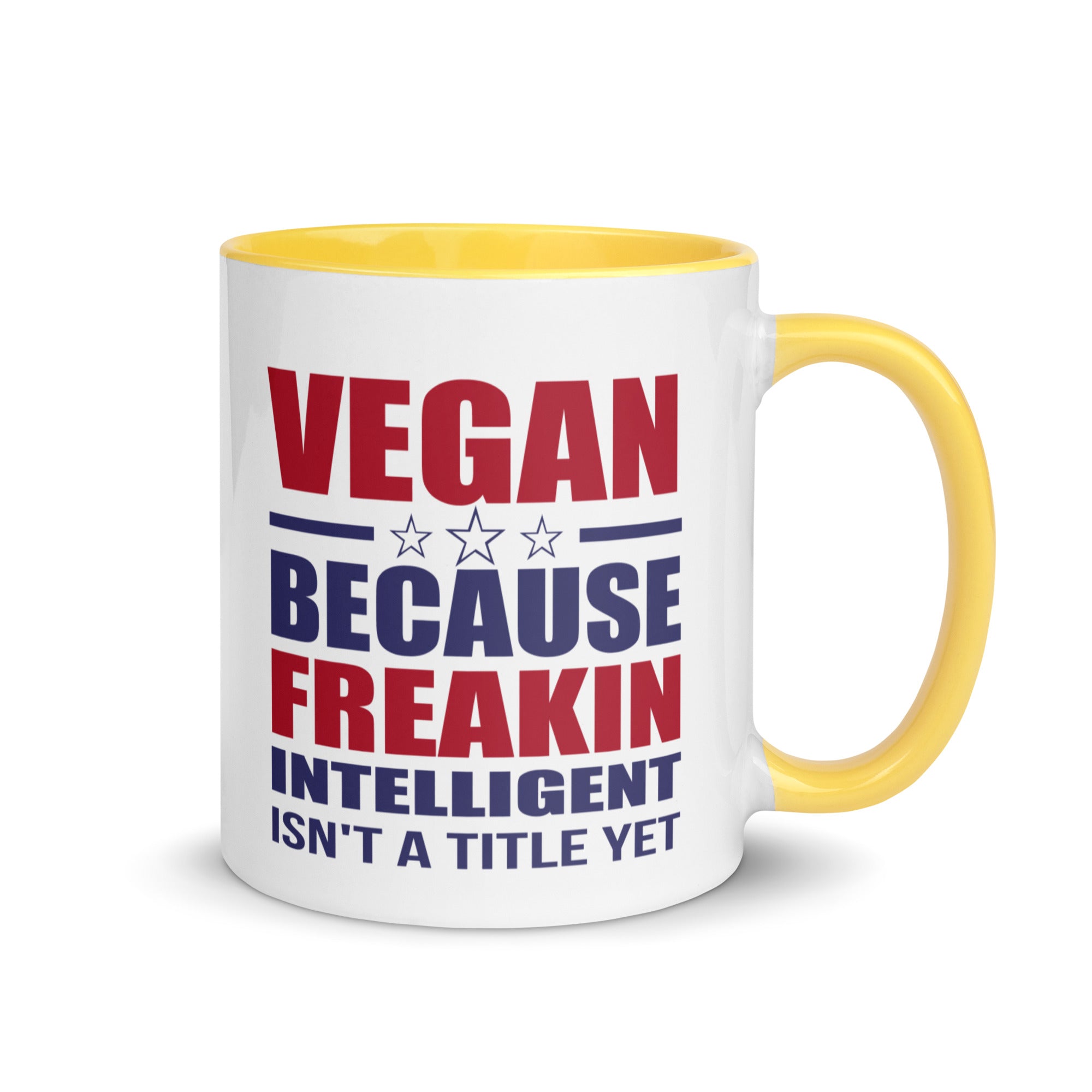 FREAKIN' INTELLIGENT VEGAN Mug with Color Inside