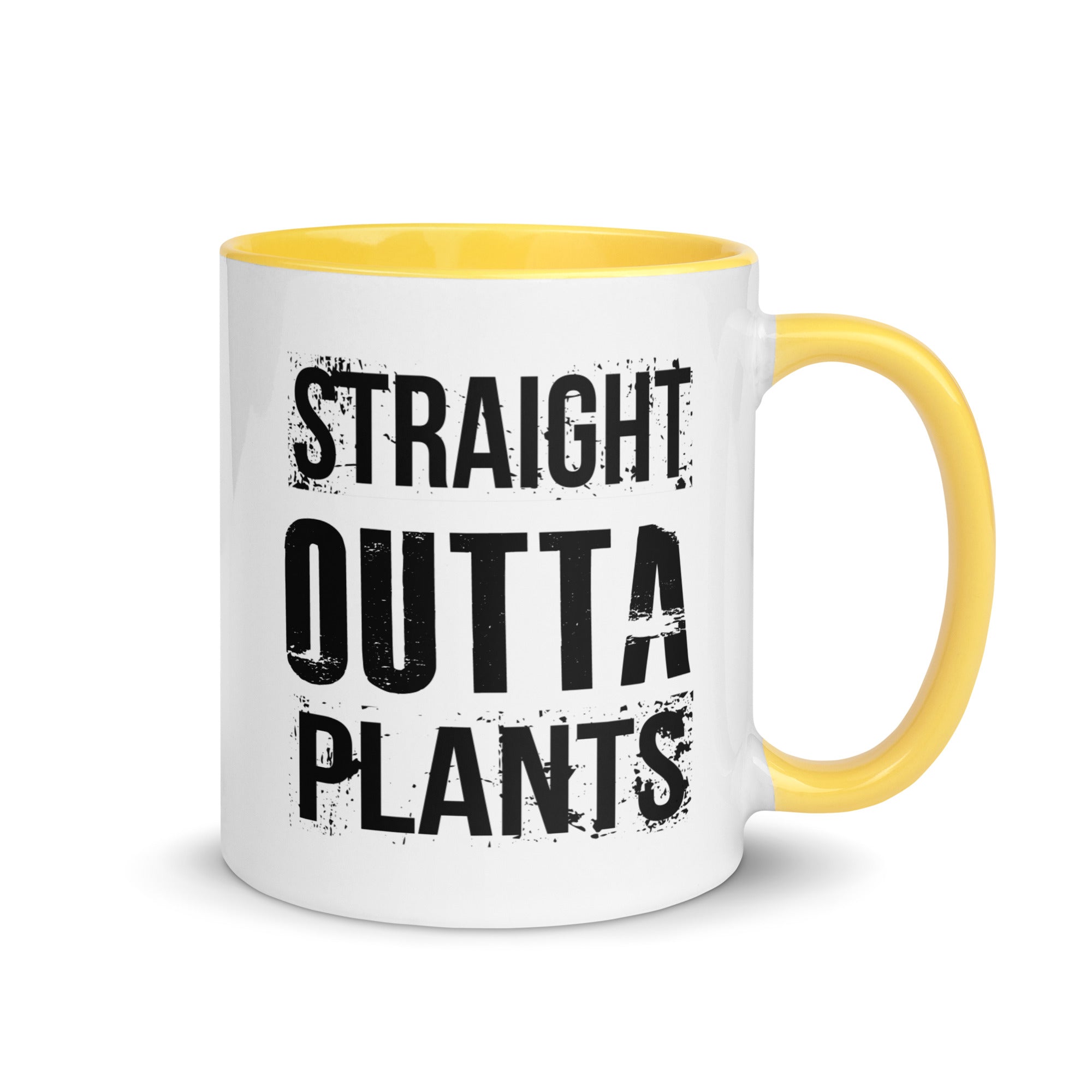 Plants based white mug