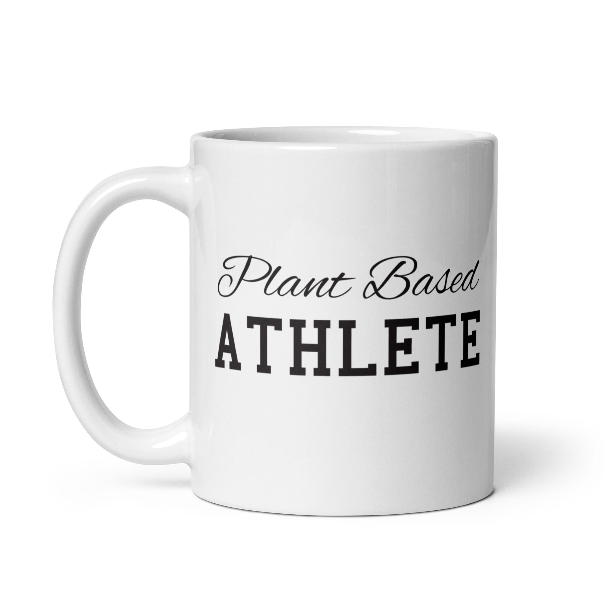 Plant Based Athlete White glossy mug