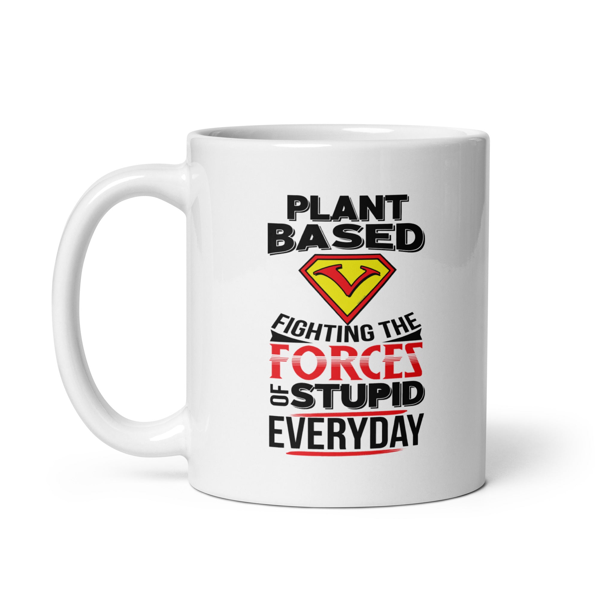 white plant based mug