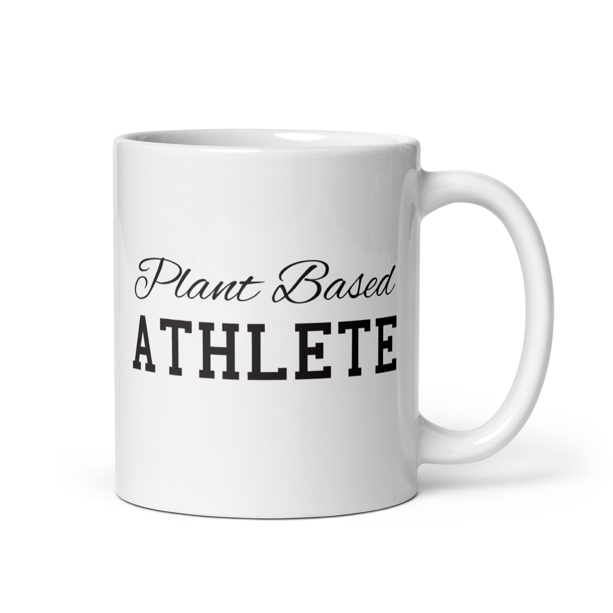 Plant Based Athlete White glossy mug
