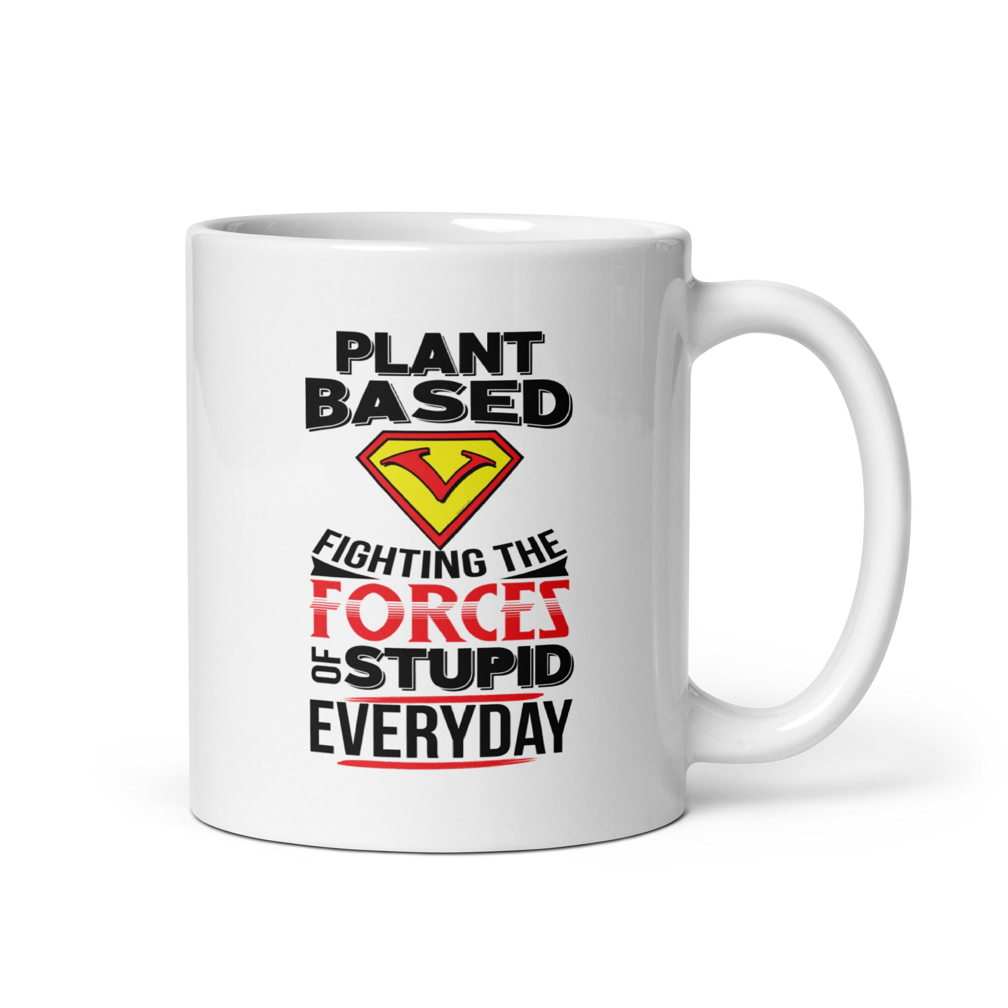 white plant based mug