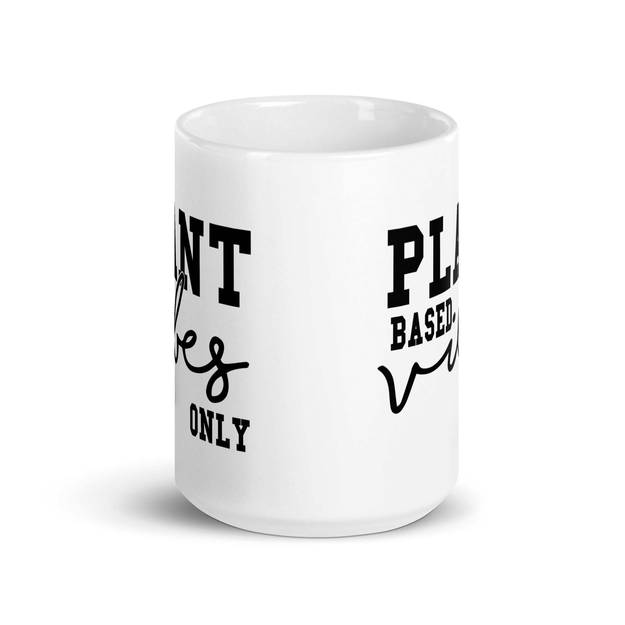 Plant Based Vibes White glossy mug