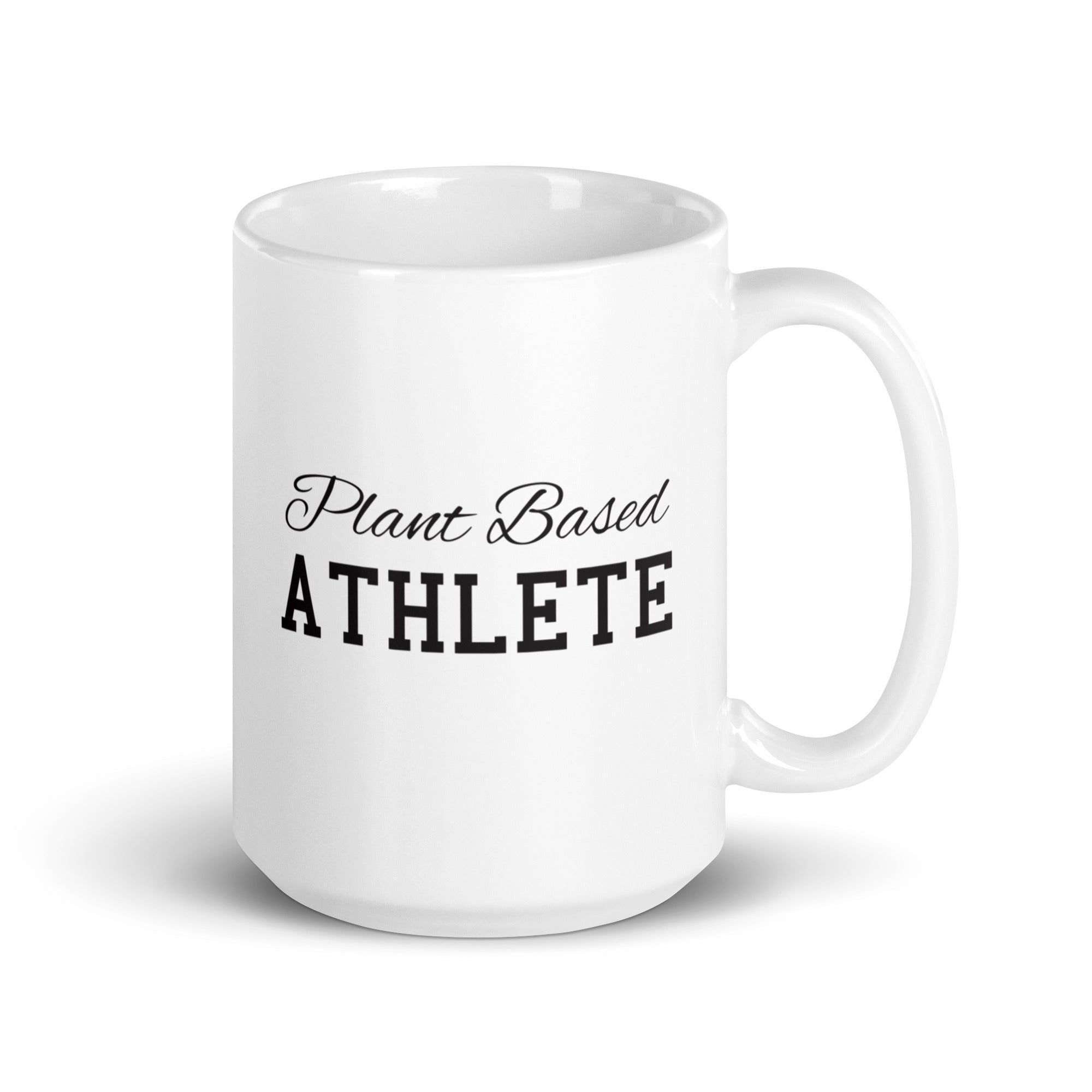 Plant Based Athlete White glossy mug