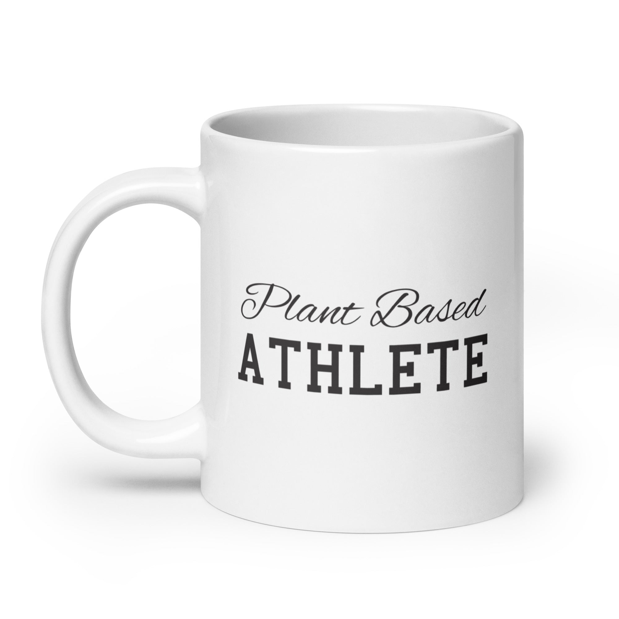 Plant Based Athlete White glossy mug