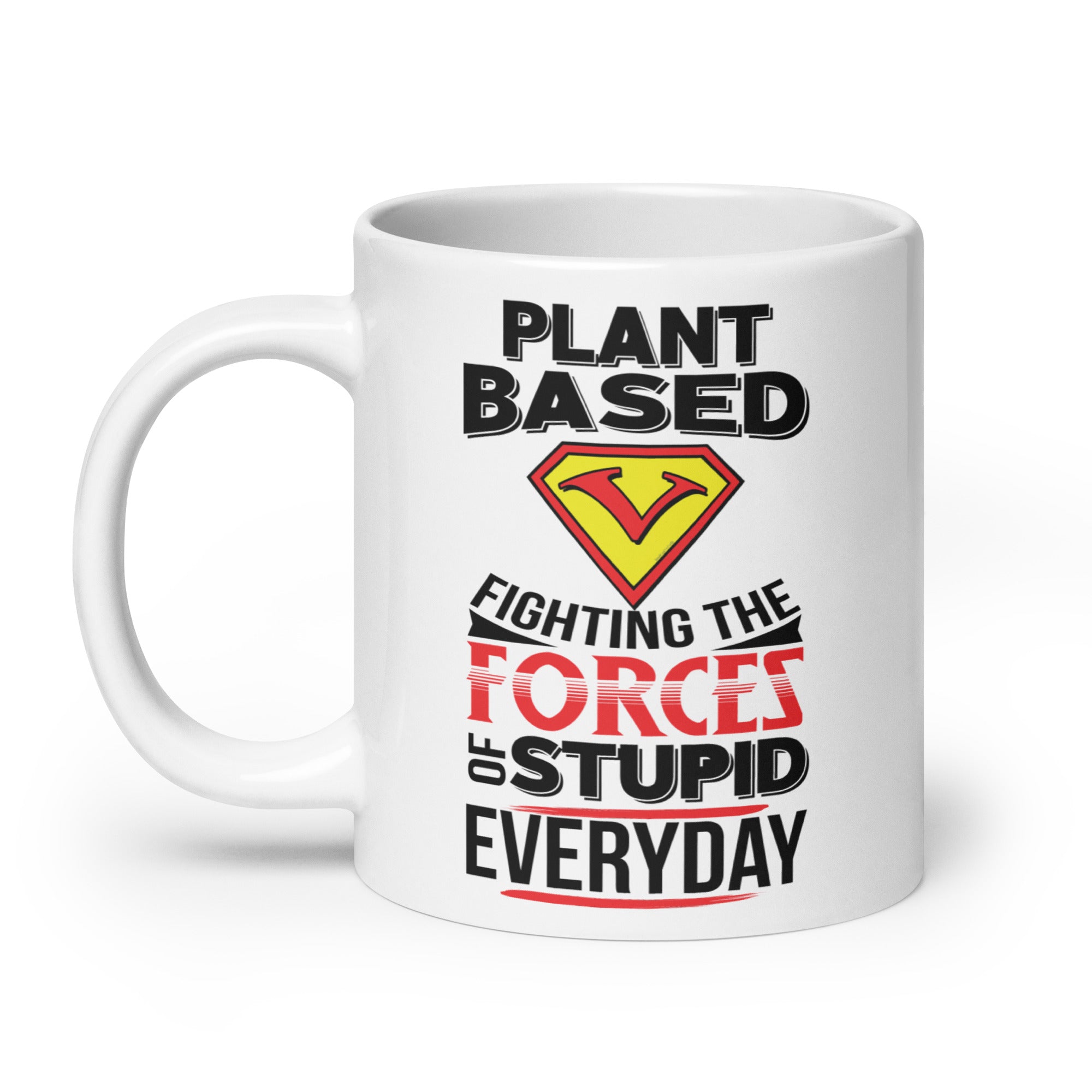white plant based mug