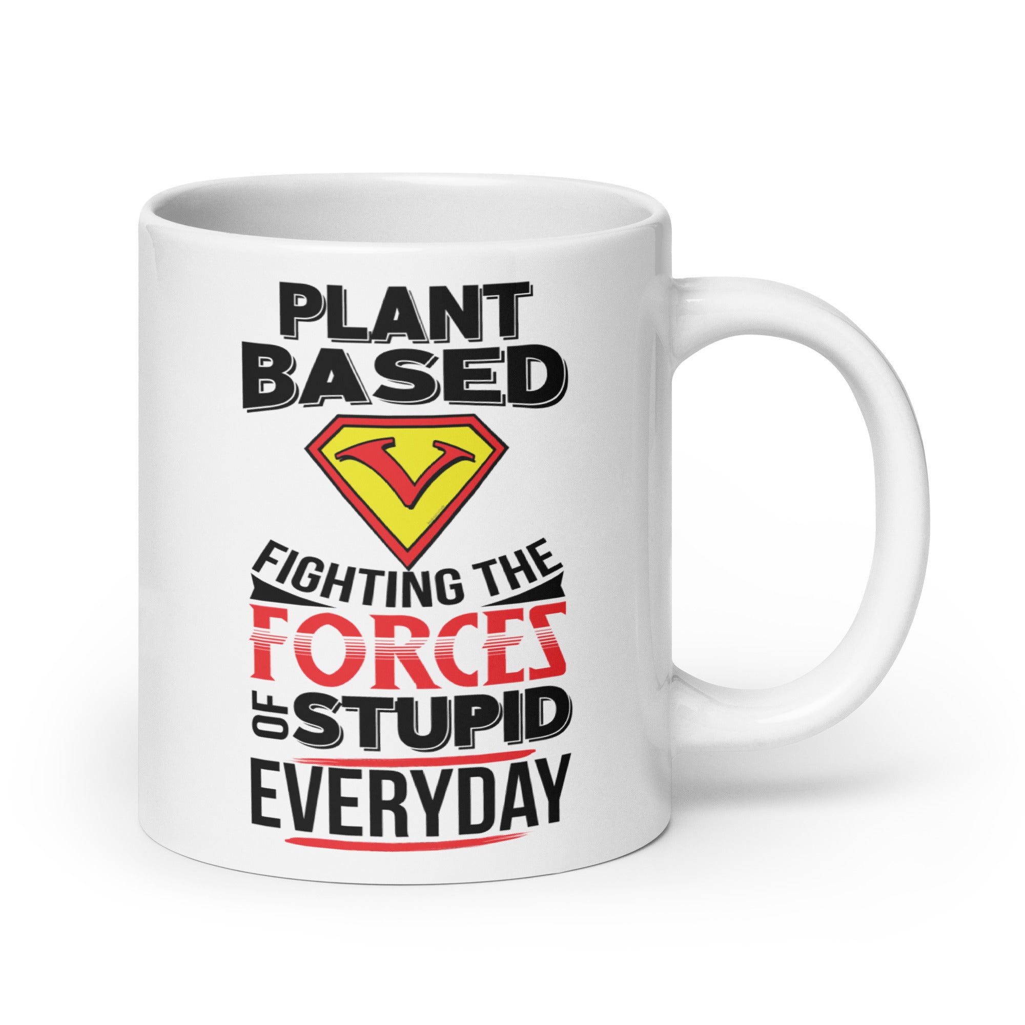 white plant based mug