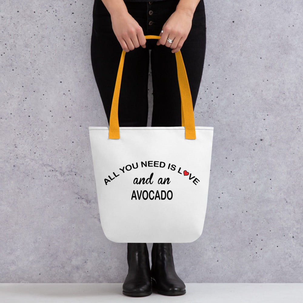 All You Need Is Love Avocado Tote Bag
