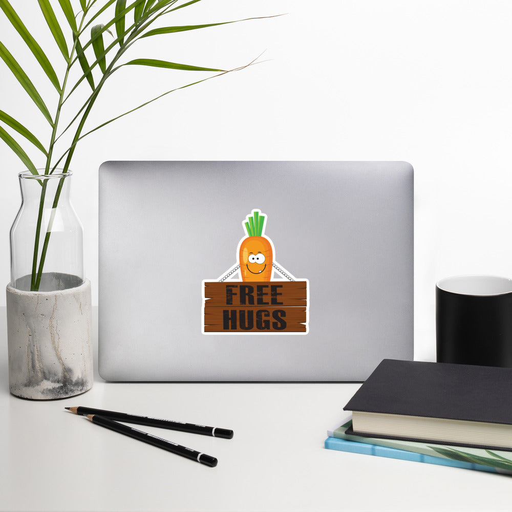 Free Hug Carrot Sticker