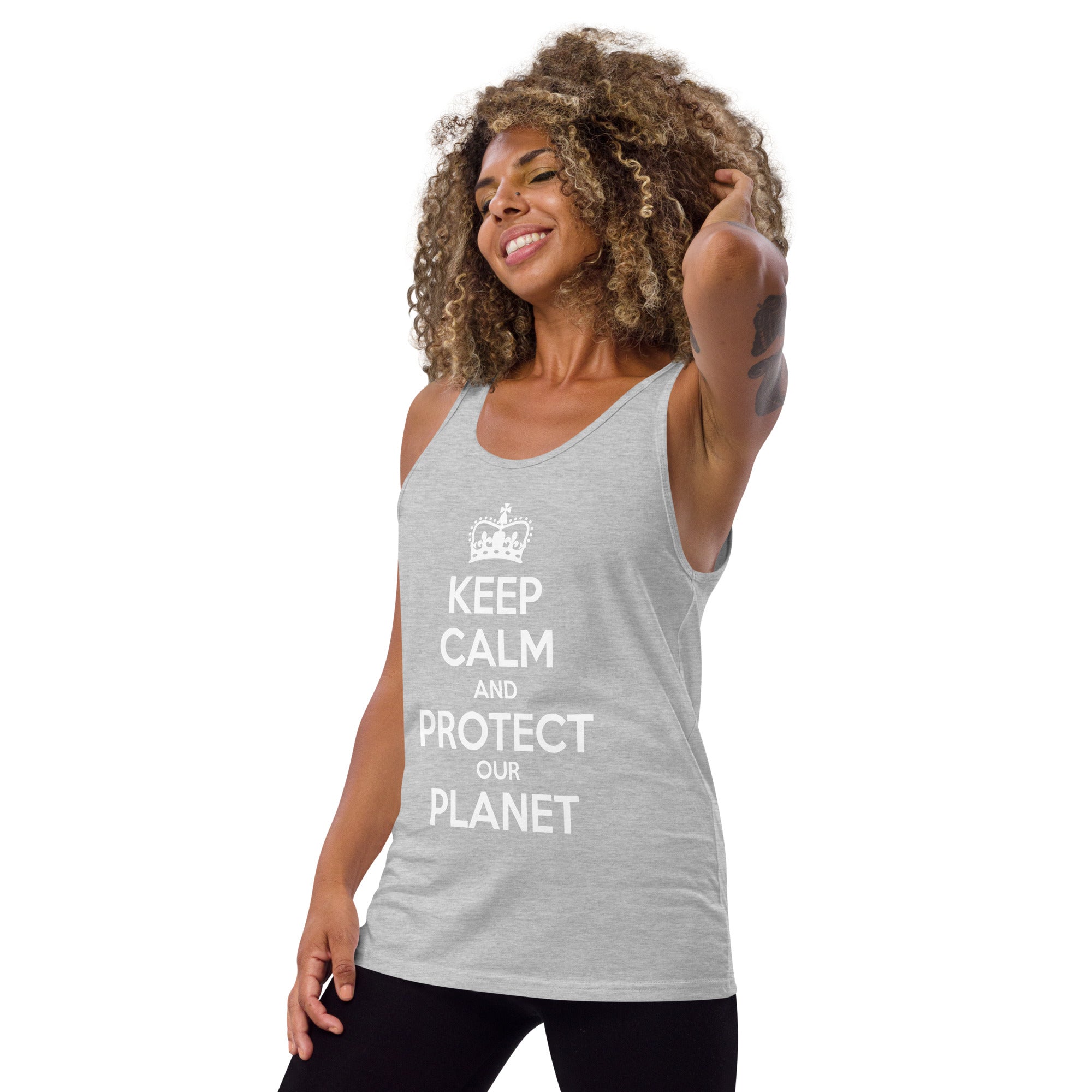 KEEP CALM PROTECT OUR PLANET Unisex Tank Top