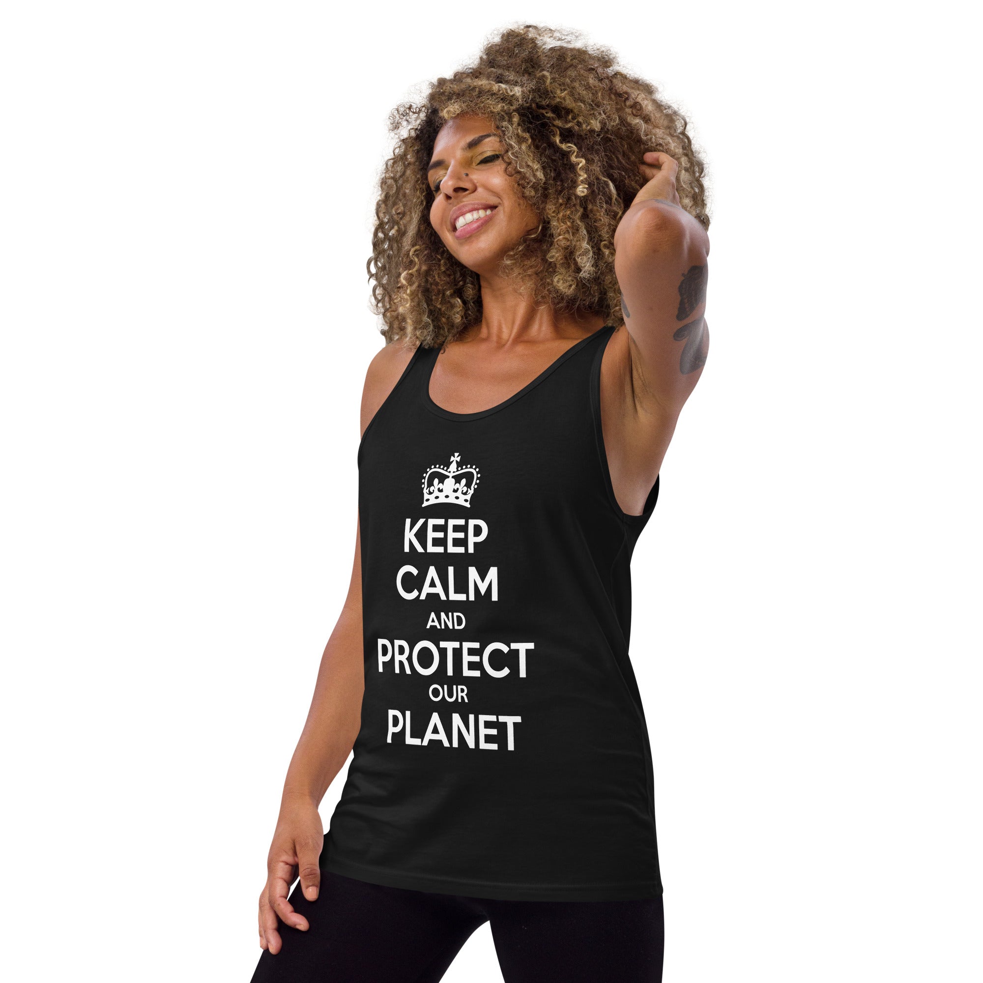 KEEP CALM PROTECT OUR PLANET Unisex Tank Top