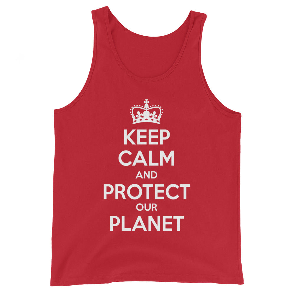 KEEP CALM PROTECT OUR PLANET Unisex Tank Top