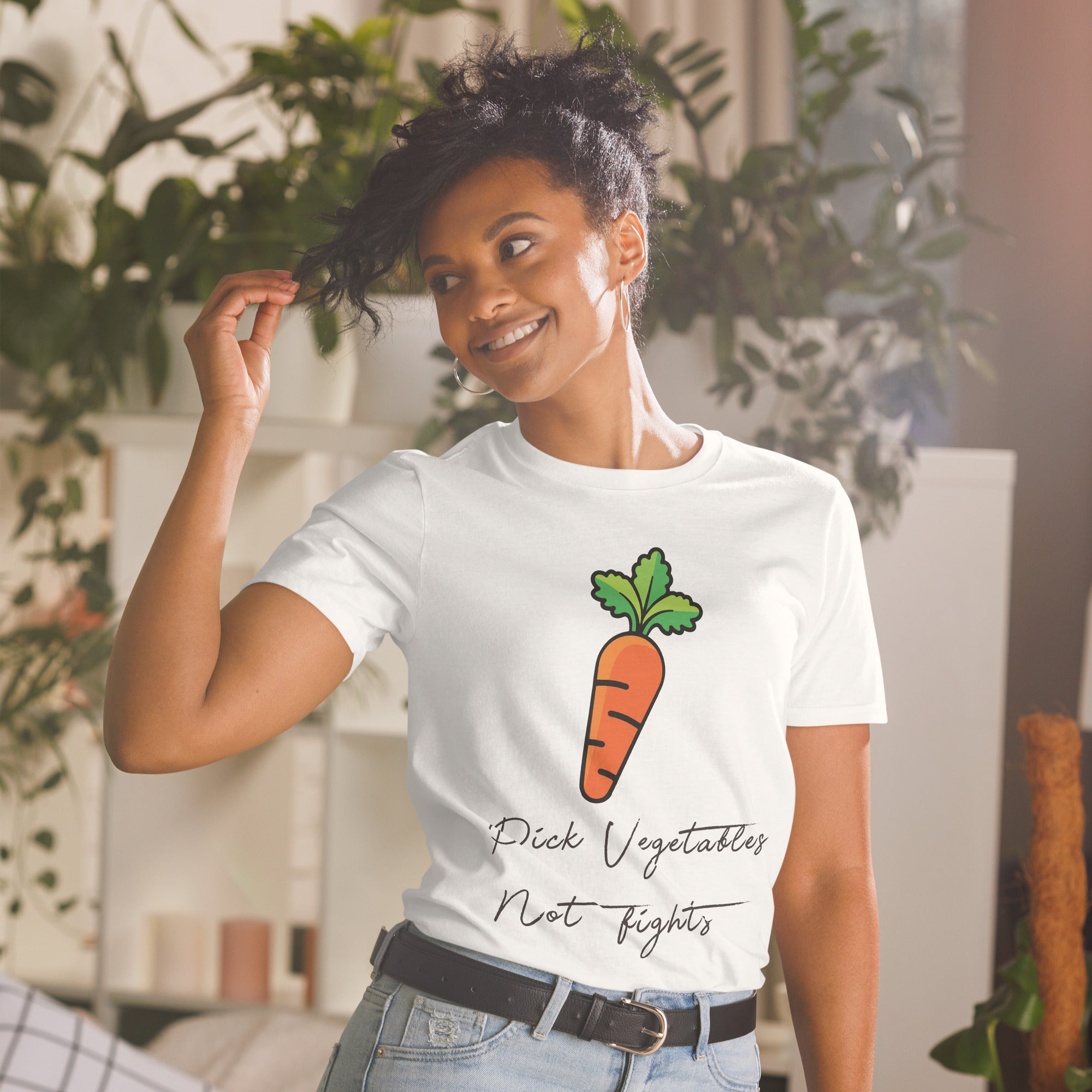 PICK VEGETABLES NOT FIGHTS Short-Sleeve T-Shirt