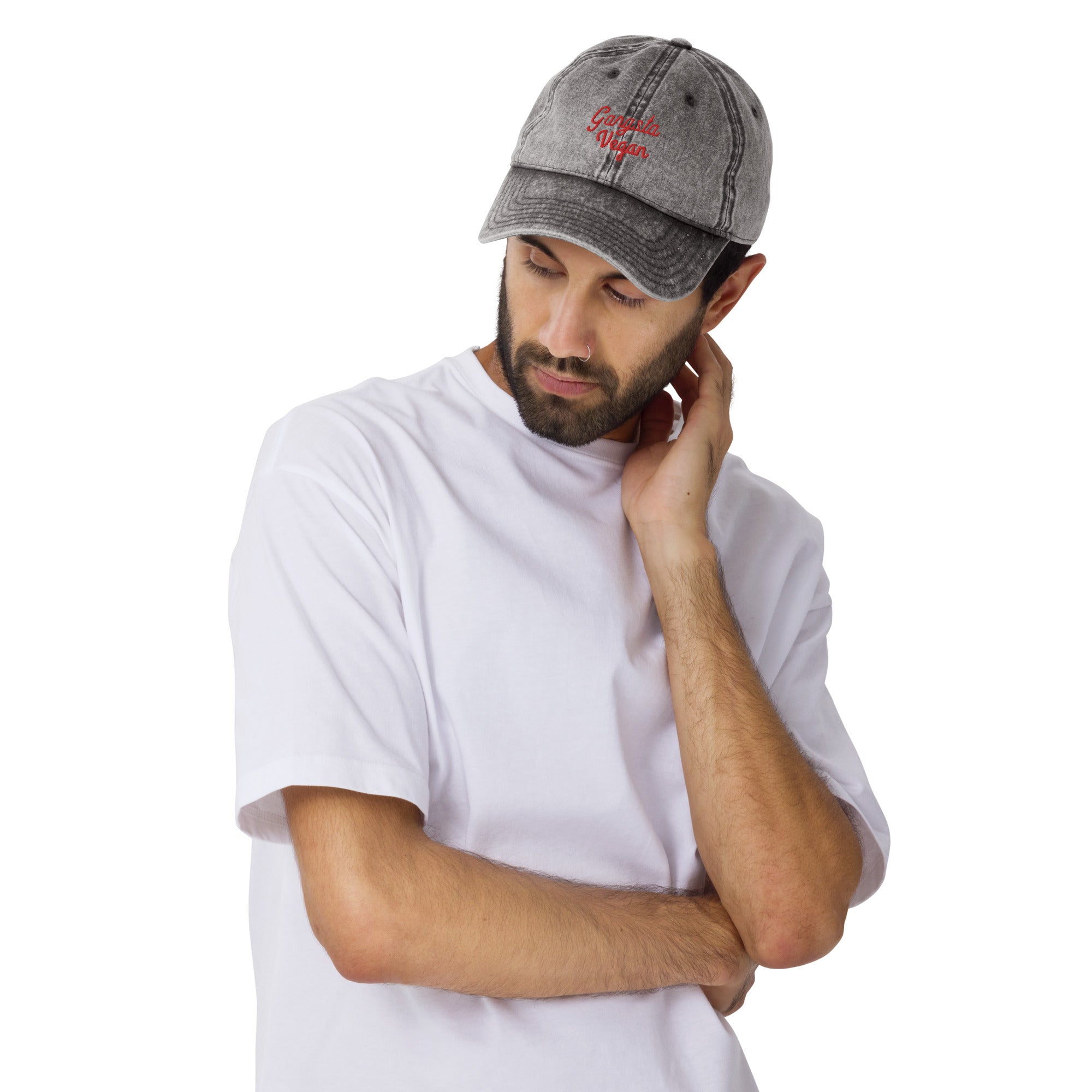 Gangsta Vegan vintage unisex Cap
