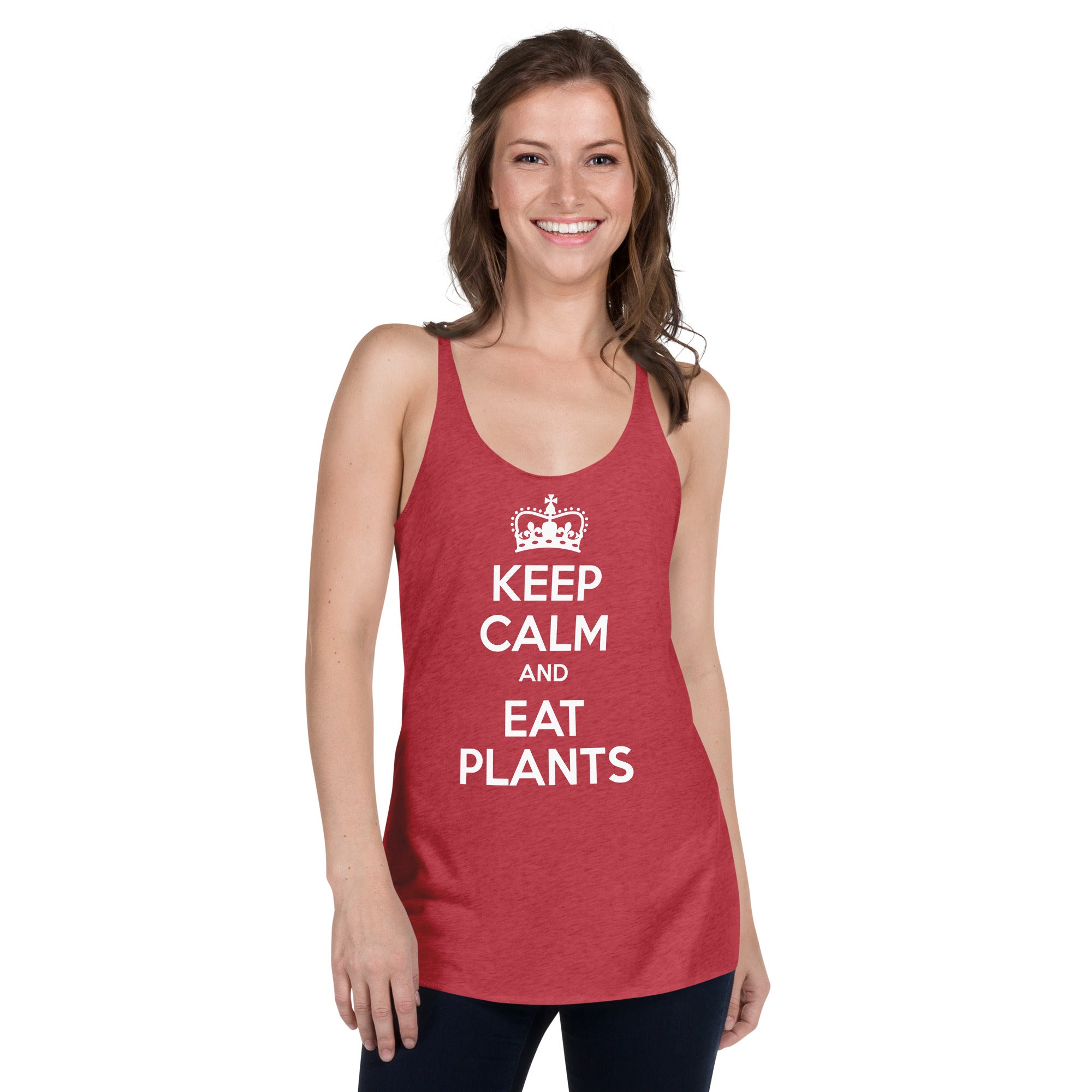 KEEP CALM EAT PLANTS Women's Tank