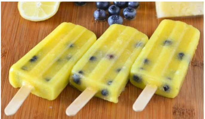 Sweet Pineapple-Blueberry Popsicle