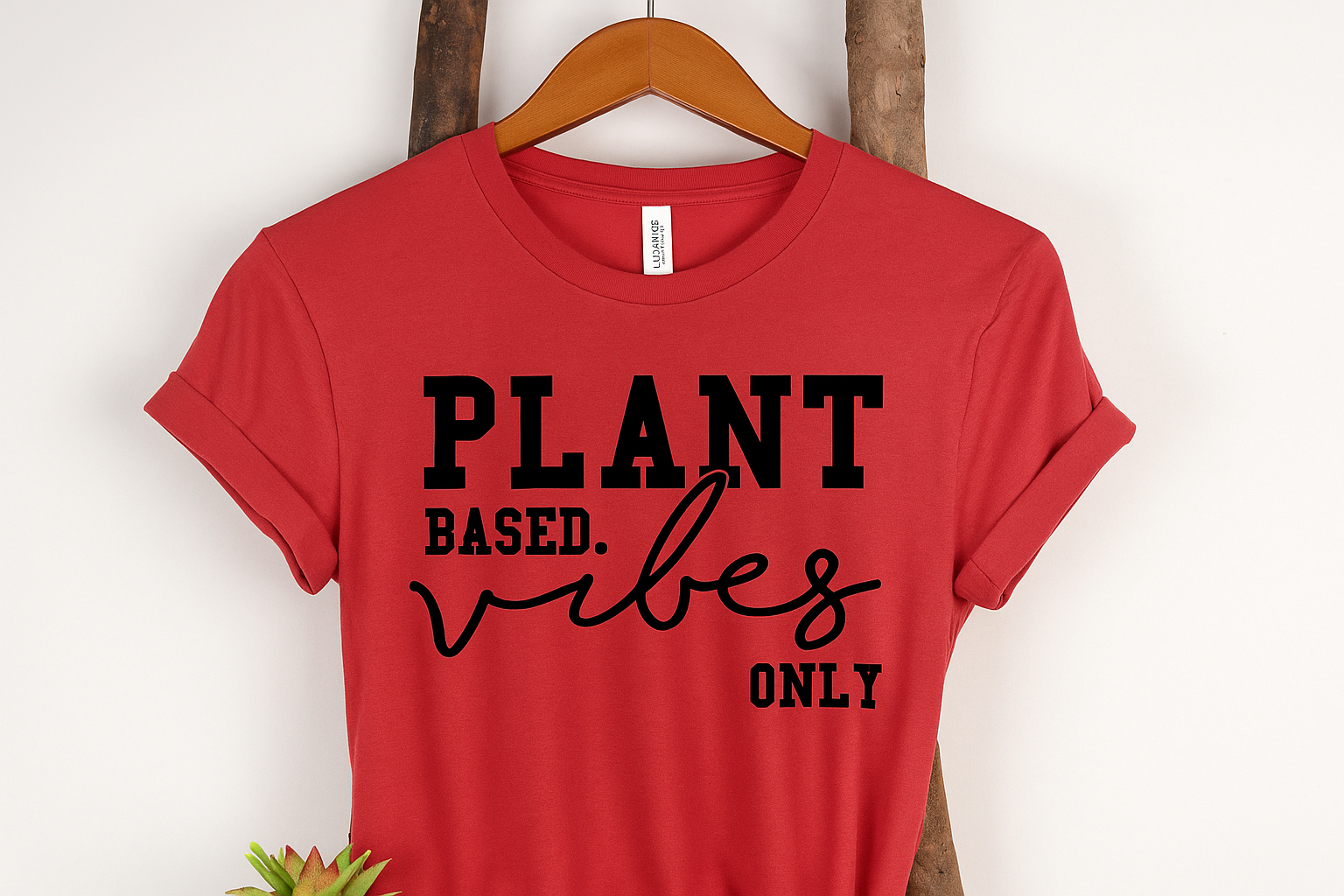 Rock the “PLANT BASED VIBES” Colored T-Shirt and Showcase Your Green Lifestyle
