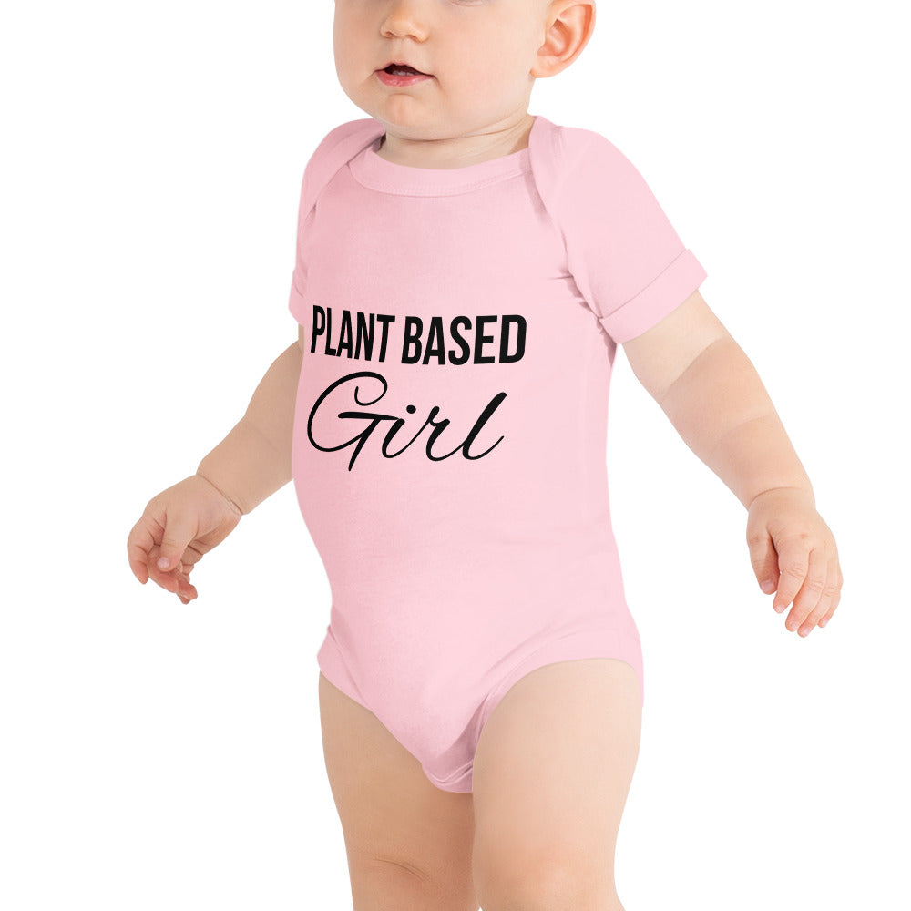 PLANT BASED GIRL Baby short sleeve one piece