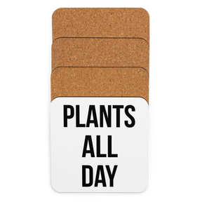 PLANTS ALL DAY Cork-back coaster