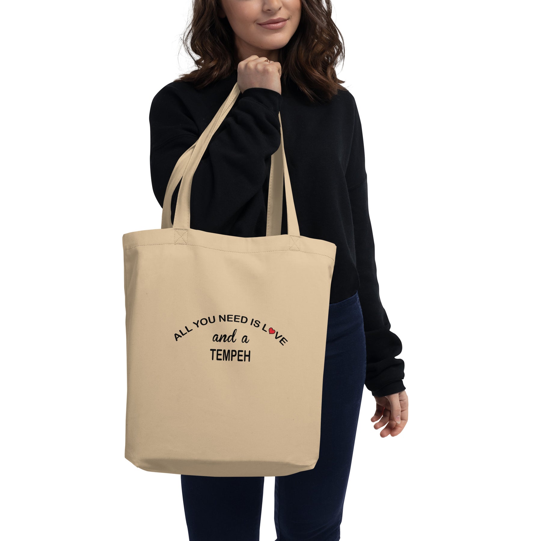 ALL YOU NEED IS LOVE...TEMPEH Eco Tote Bag