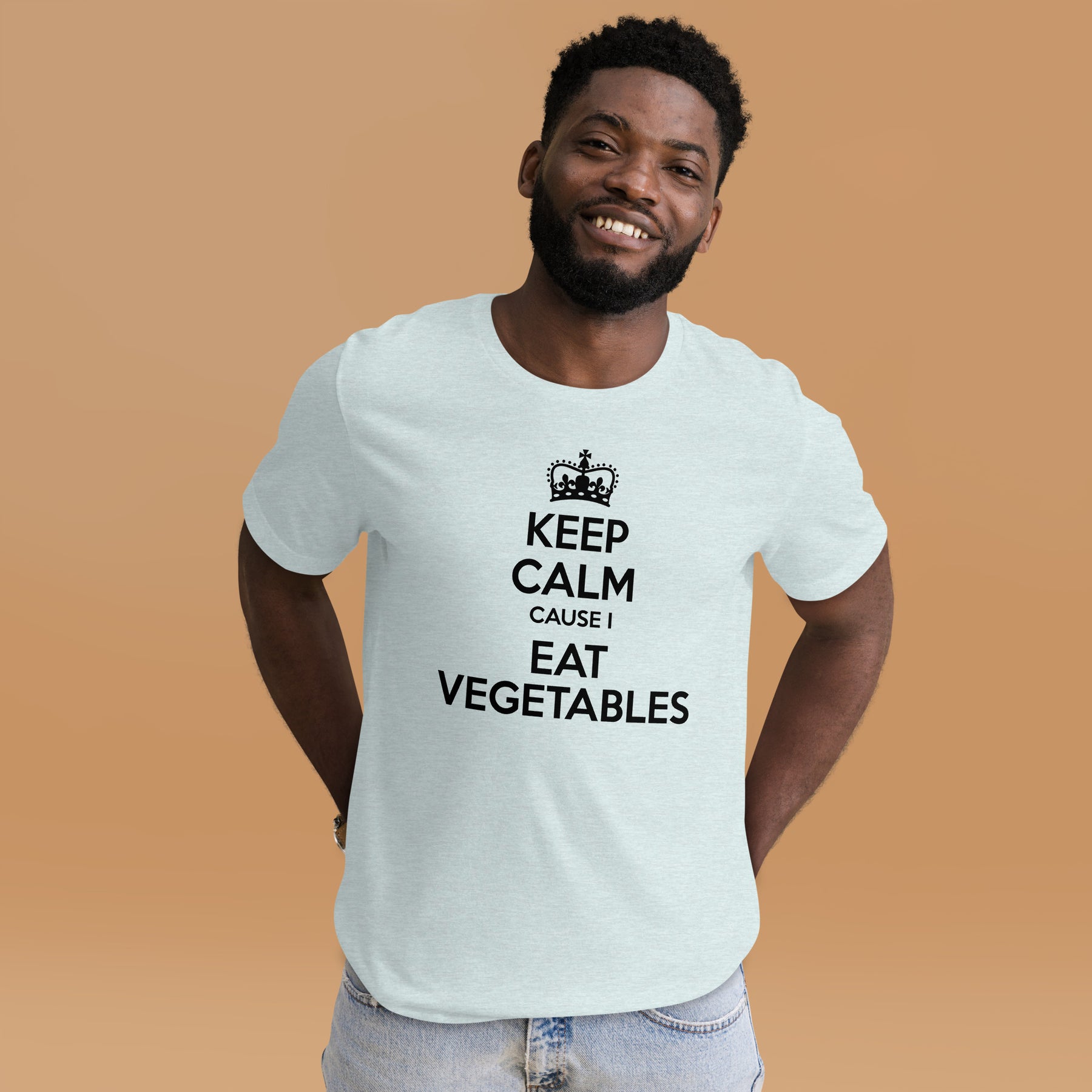 KEEP CALM I EAT VEGETABLES Colored t-shirt
