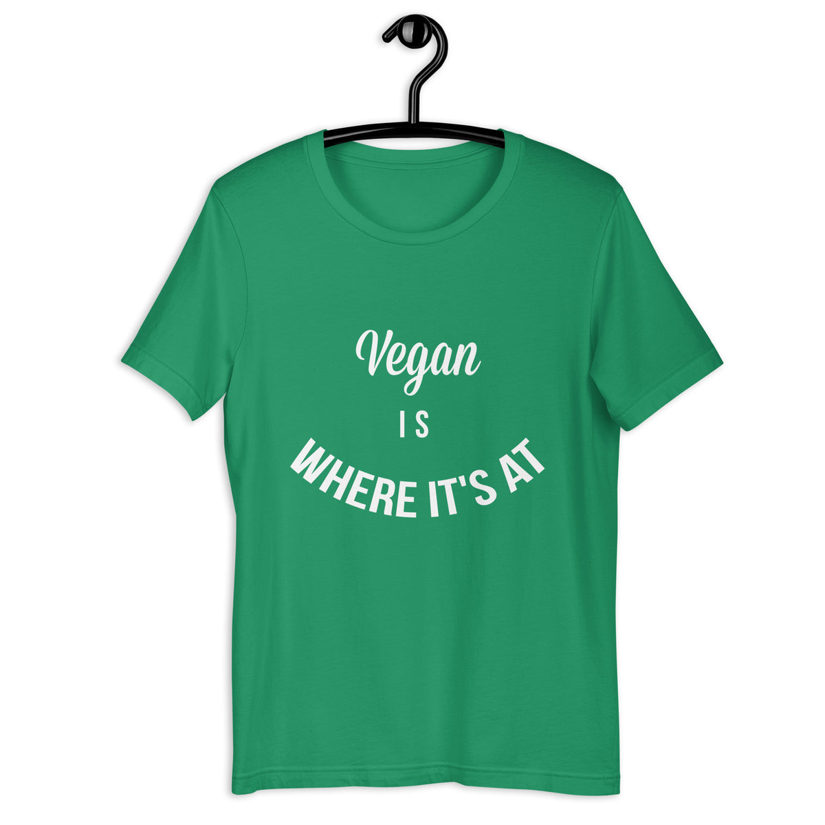VEGAN IS WHERE IT'S AT Colored t-shirt