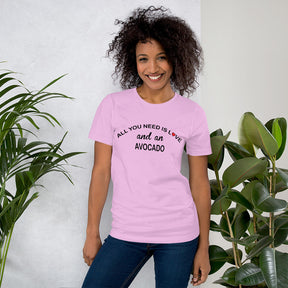 ALL YOU NEED IS LOVE...AVOCADO Colored t-shirt