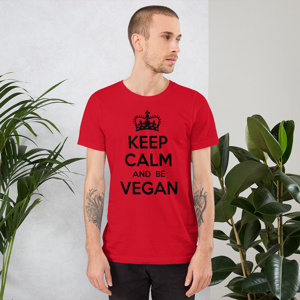 KEEP CALM BE VEGAN Colored t-shirt
