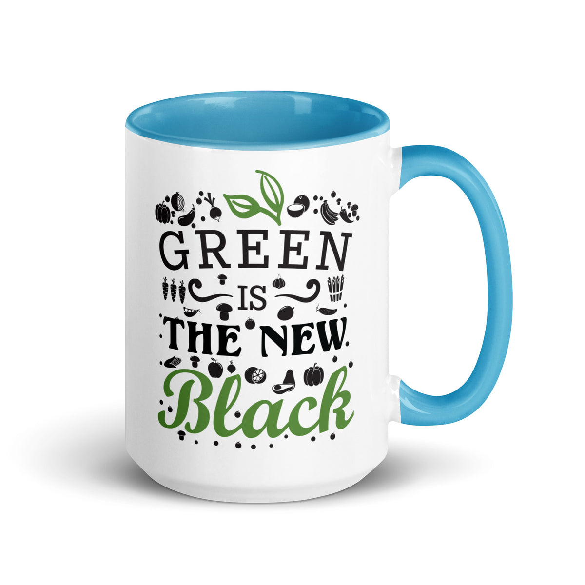 GREEN IS NEW BLACK Mug with Color Inside