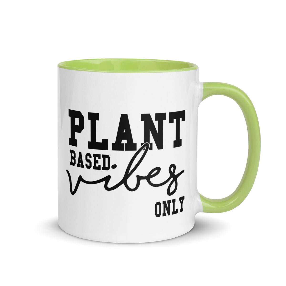 PLANT BASED VIBES Mug with Color Inside