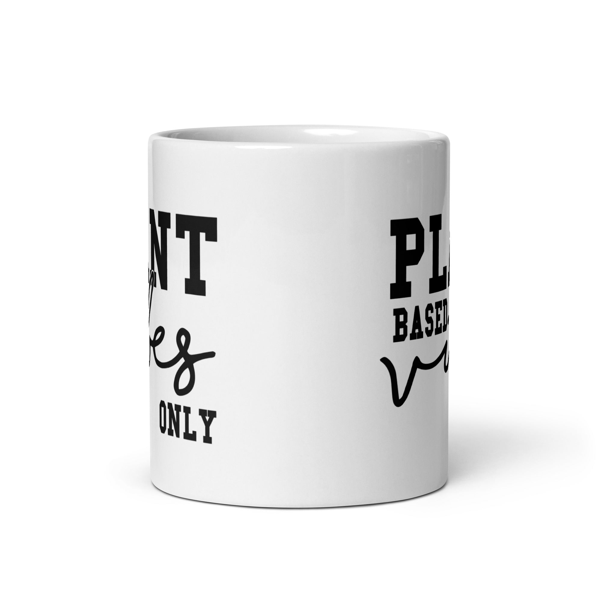 Plant Based Vibes White glossy mug