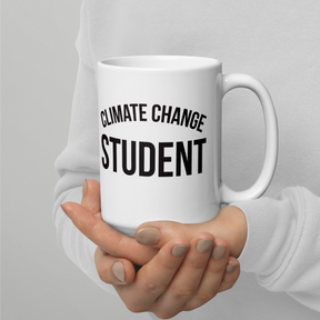 CLIMATE CHANGE STUDENT White glossy mug