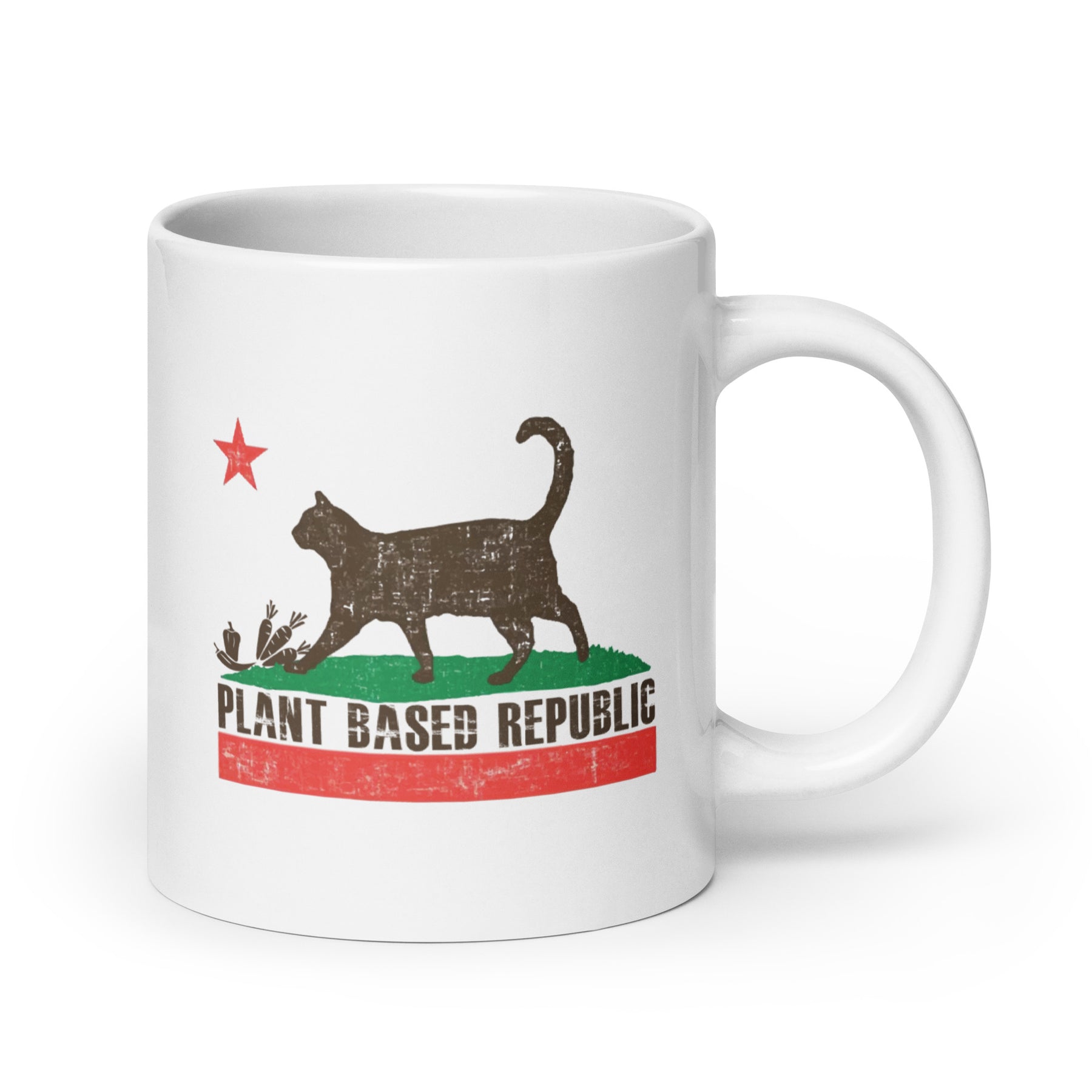 PLANT BASED REPUBLIC White glossy mug