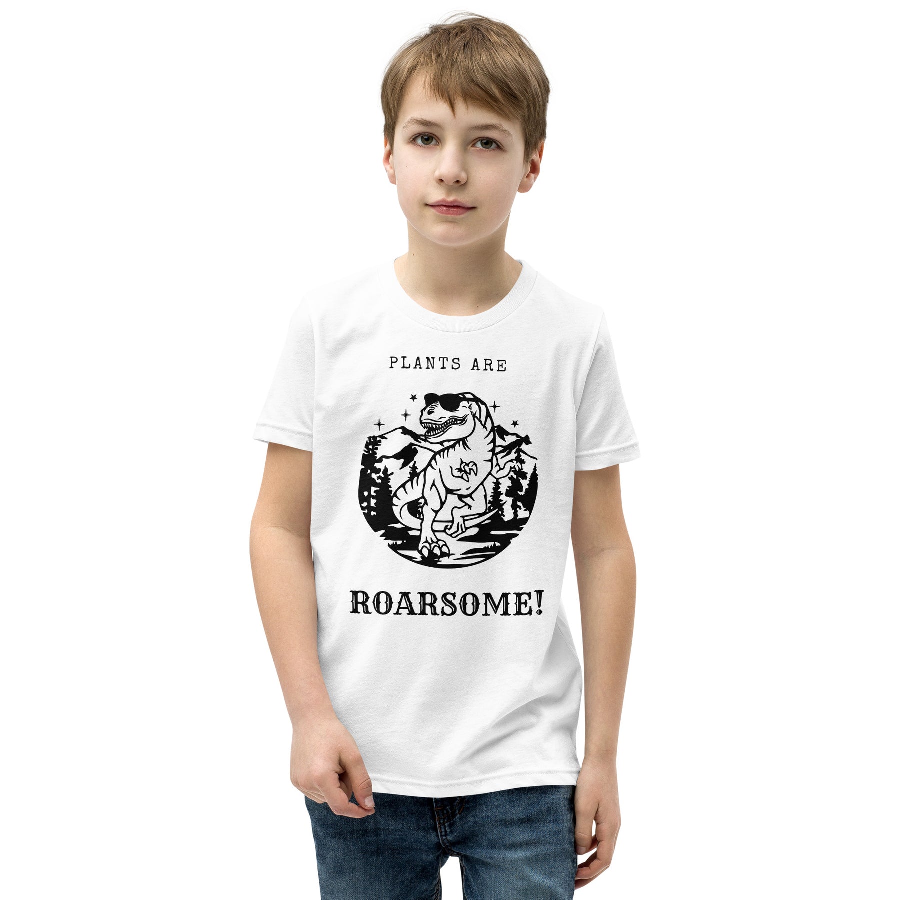 PLANTS ARE ROARSOME Youth Short Sleeve T-Shirt
