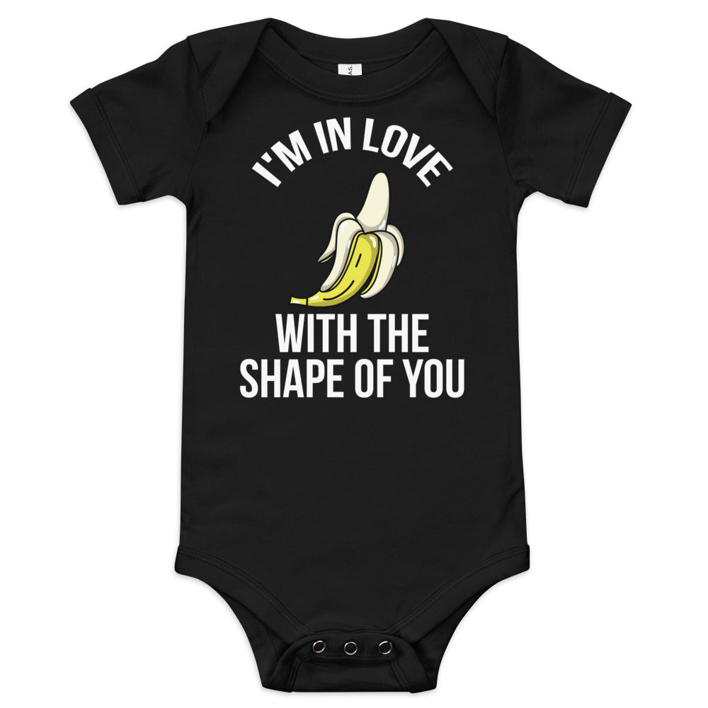 I'M IN LOVE WITH SHAPE OF YOU...BANANA Baby short sleeve one piece