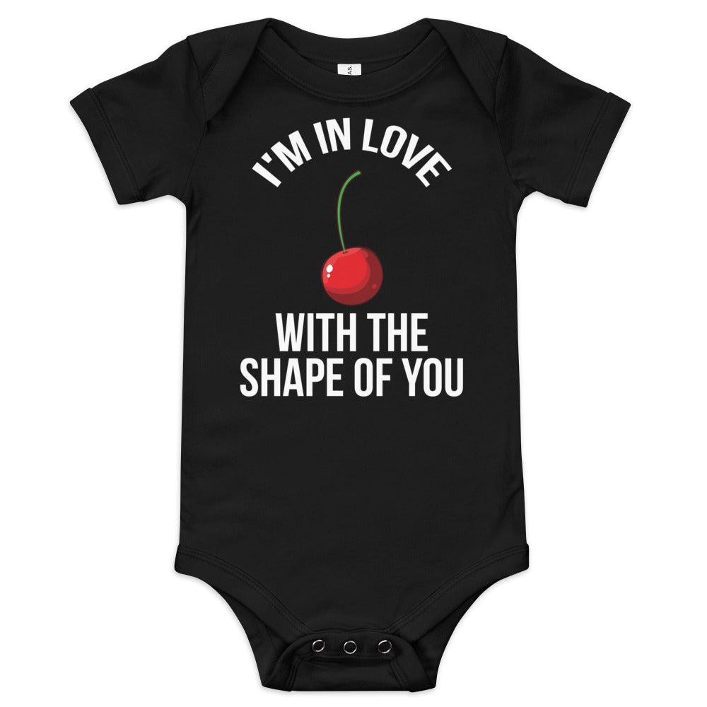 I'M IN LOVE WITH SHAPE OF YOU...CHERRY Baby short sleeve one piece