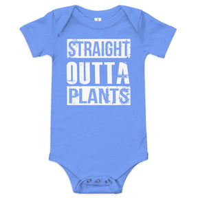 STRAIGHT OUTTA PLANTS Baby short sleeve one piece