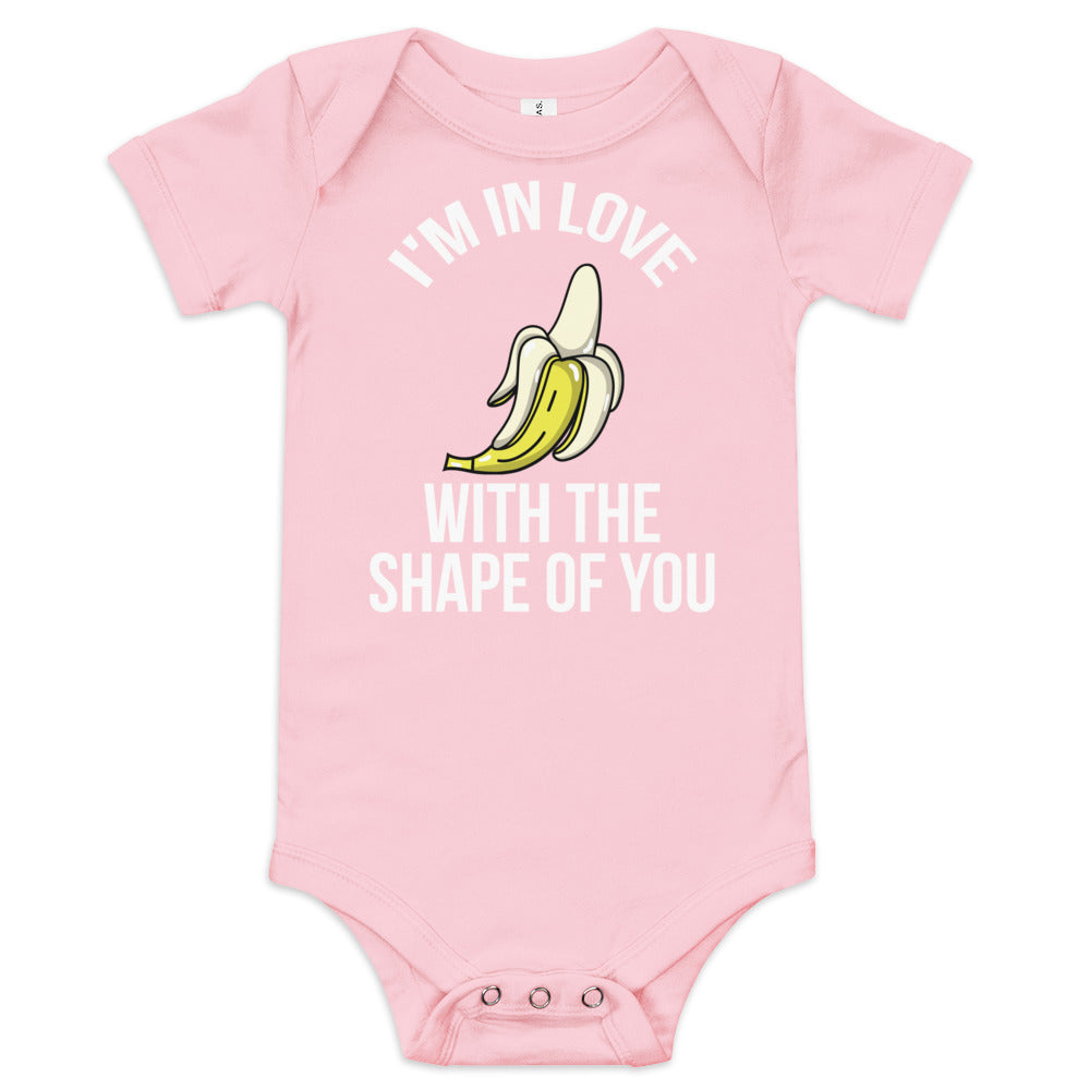 I'M IN LOVE WITH SHAPE OF YOU...BANANA Baby short sleeve one piece